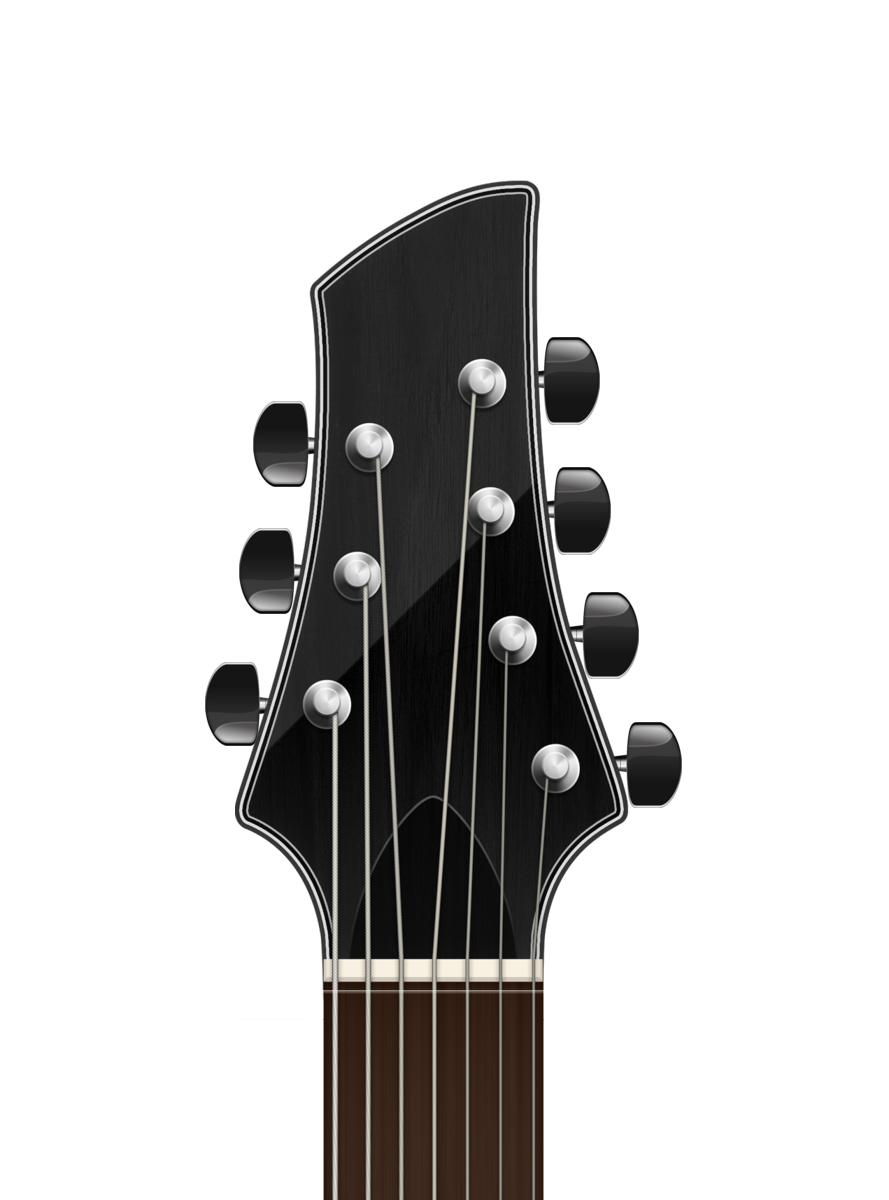 Головка грифа акустической гитары с колками